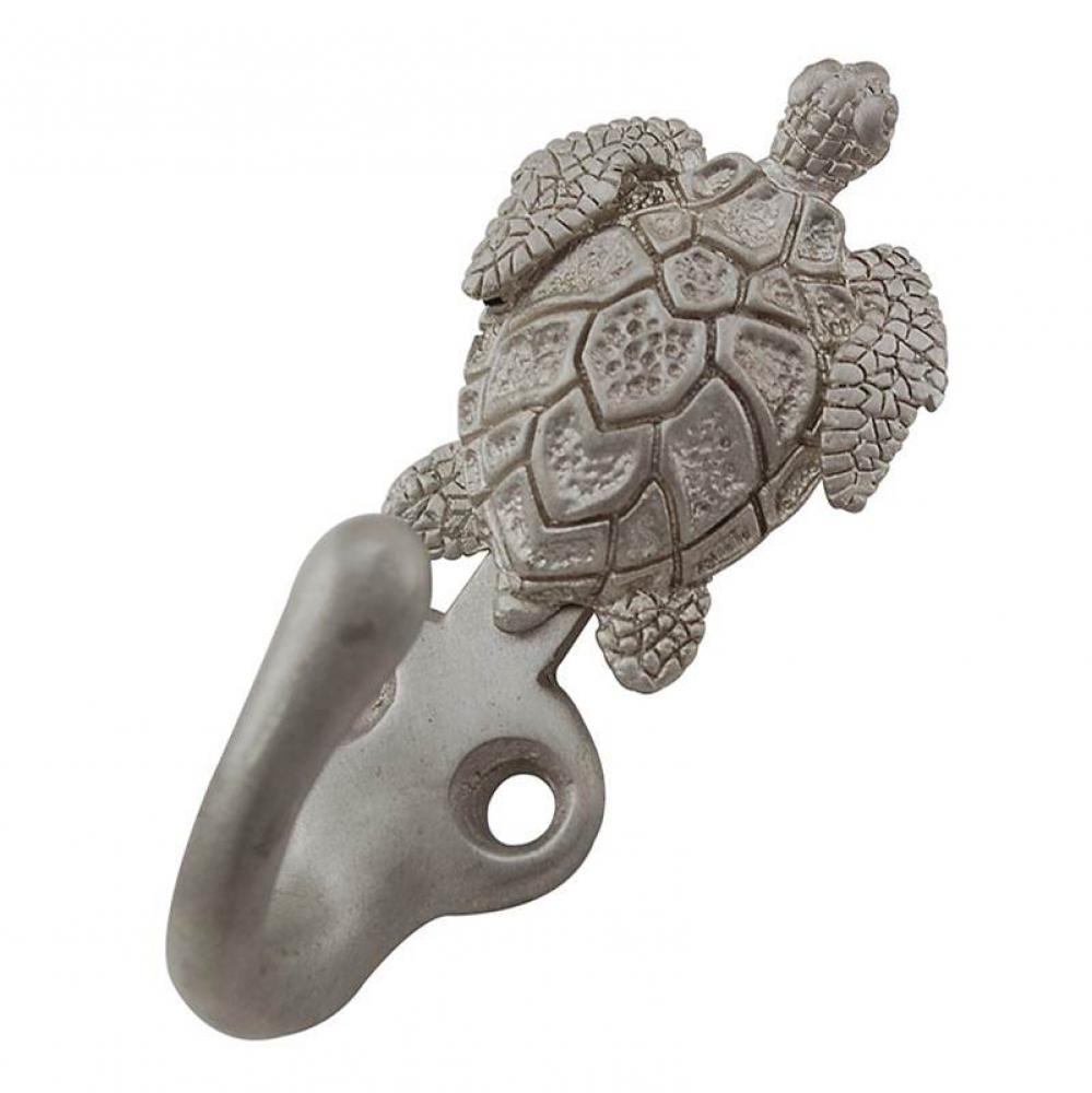 Pollino, Hook, Turtle, Satin Nickel