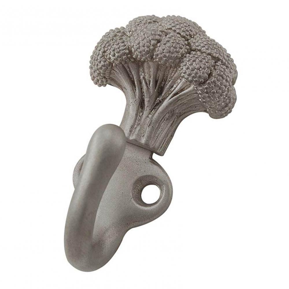 Fiori, Hook, Broccoli, Satin Nickel