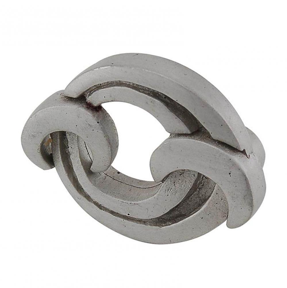 Ariosto, Knob, Large, Chain Link, Satin Nickel