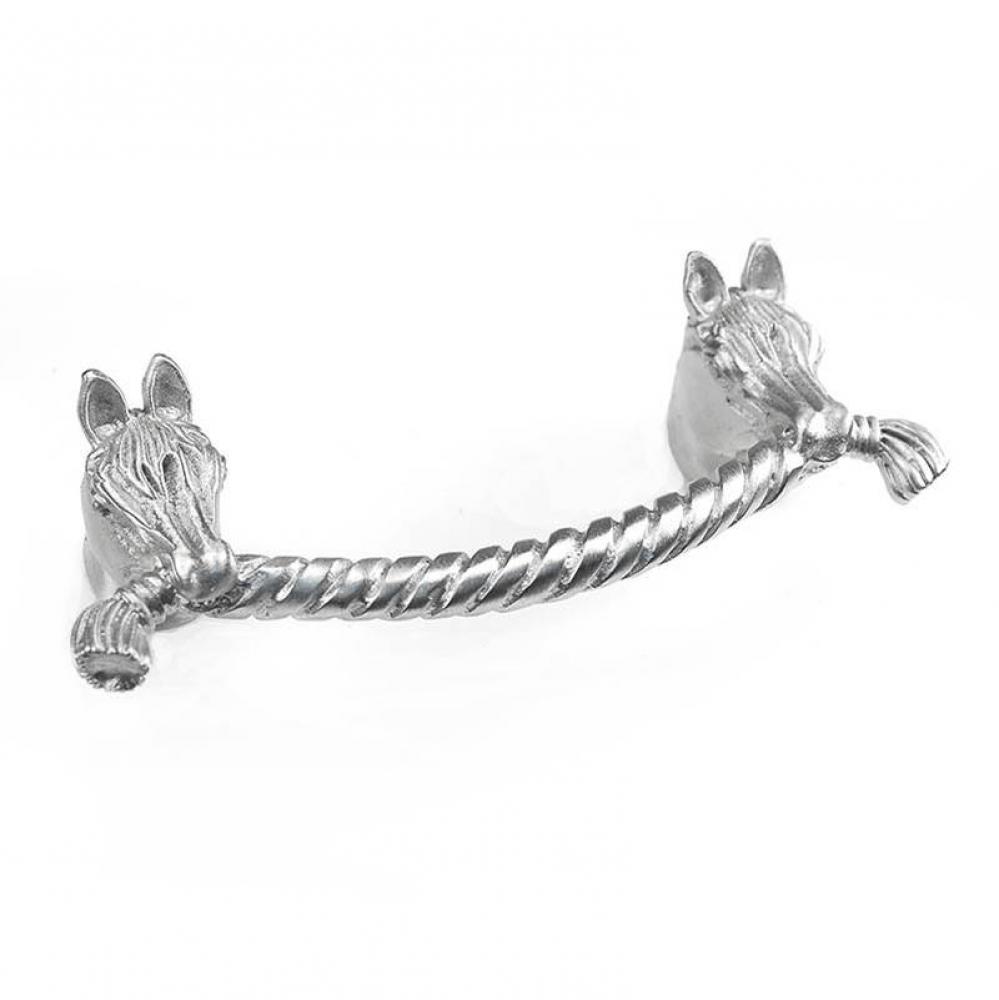 Equestre, Pull, Horse, 3 Inch, Satin Nickel