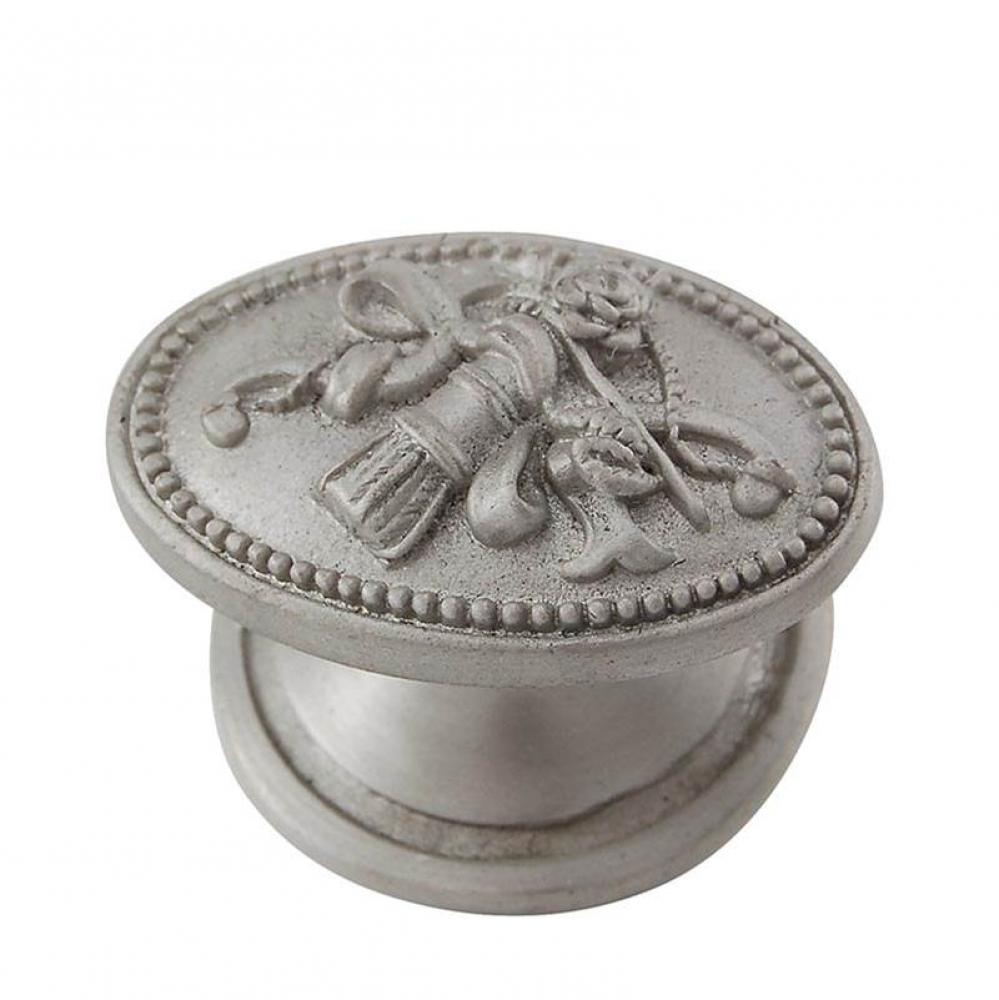Sforza, Knob, Large, Oval, Satin Nickel