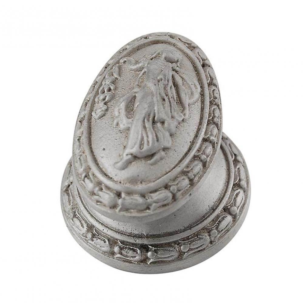 Sforza, Knob, Large, Oval, Woman, Satin Nickel