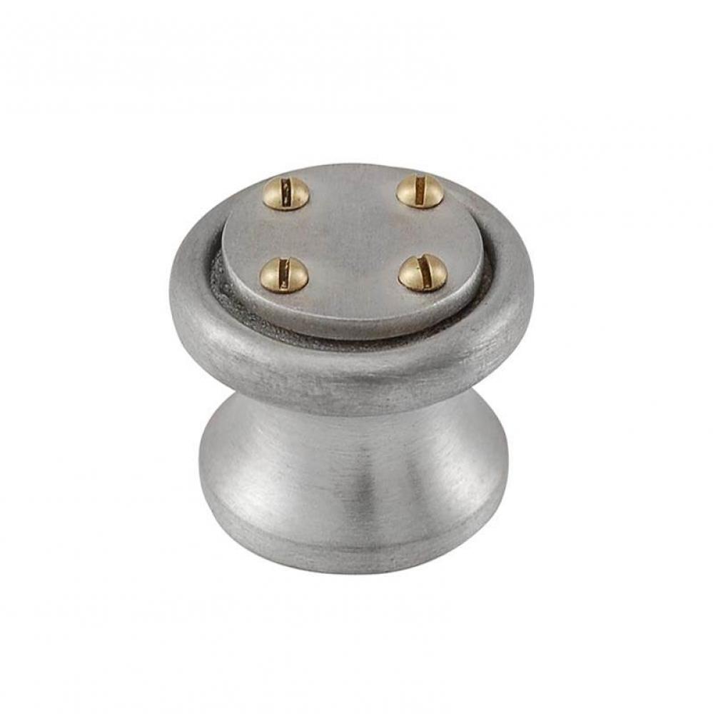 Archimedes, Knob, Small, Nail Head, Satin Nickel