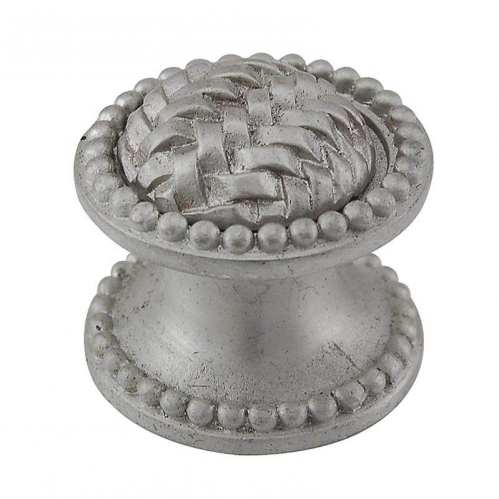 Cestino, Knob, Large, Beads, Satin Nickel