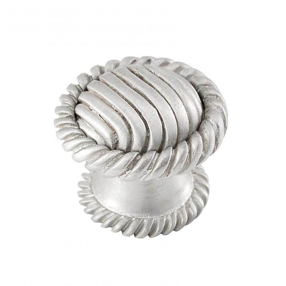 Sanzio, Knob, Large, Lines, Satin Nickel