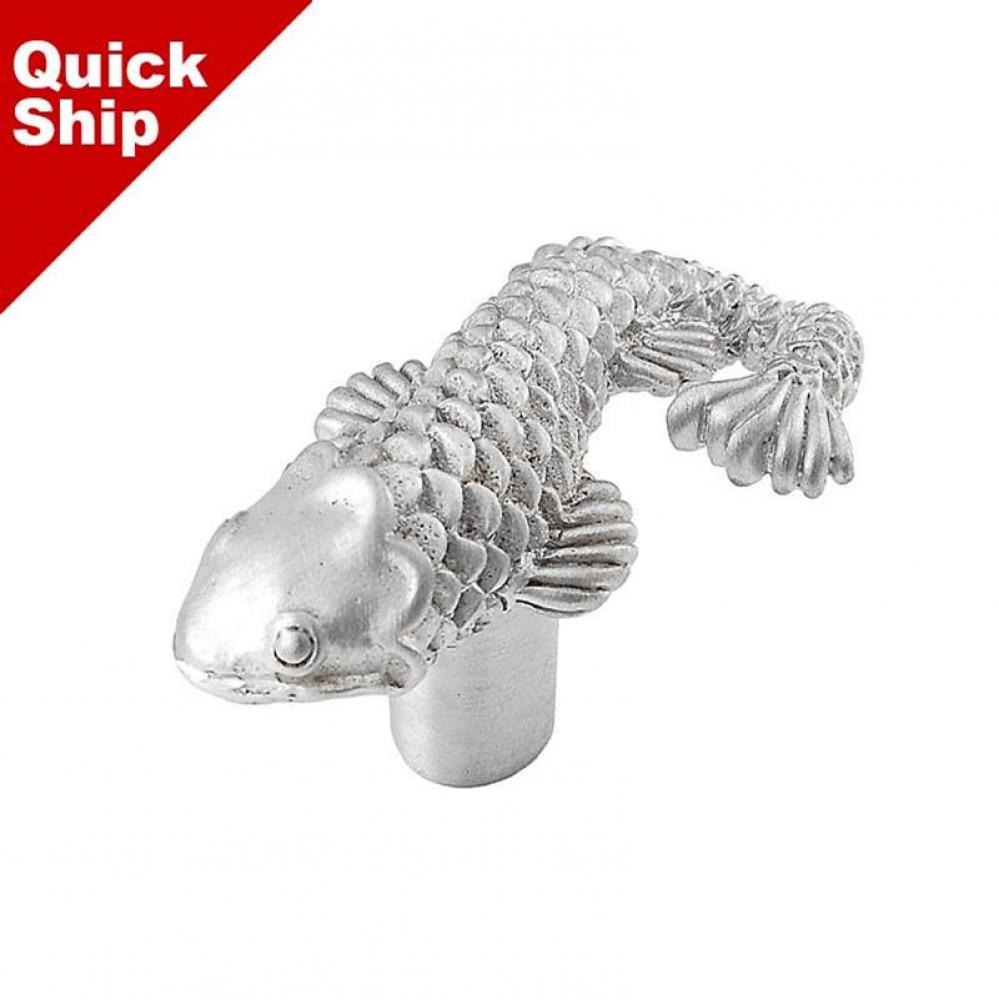 Pollino, Knob, Large, Koi, Satin Nickel