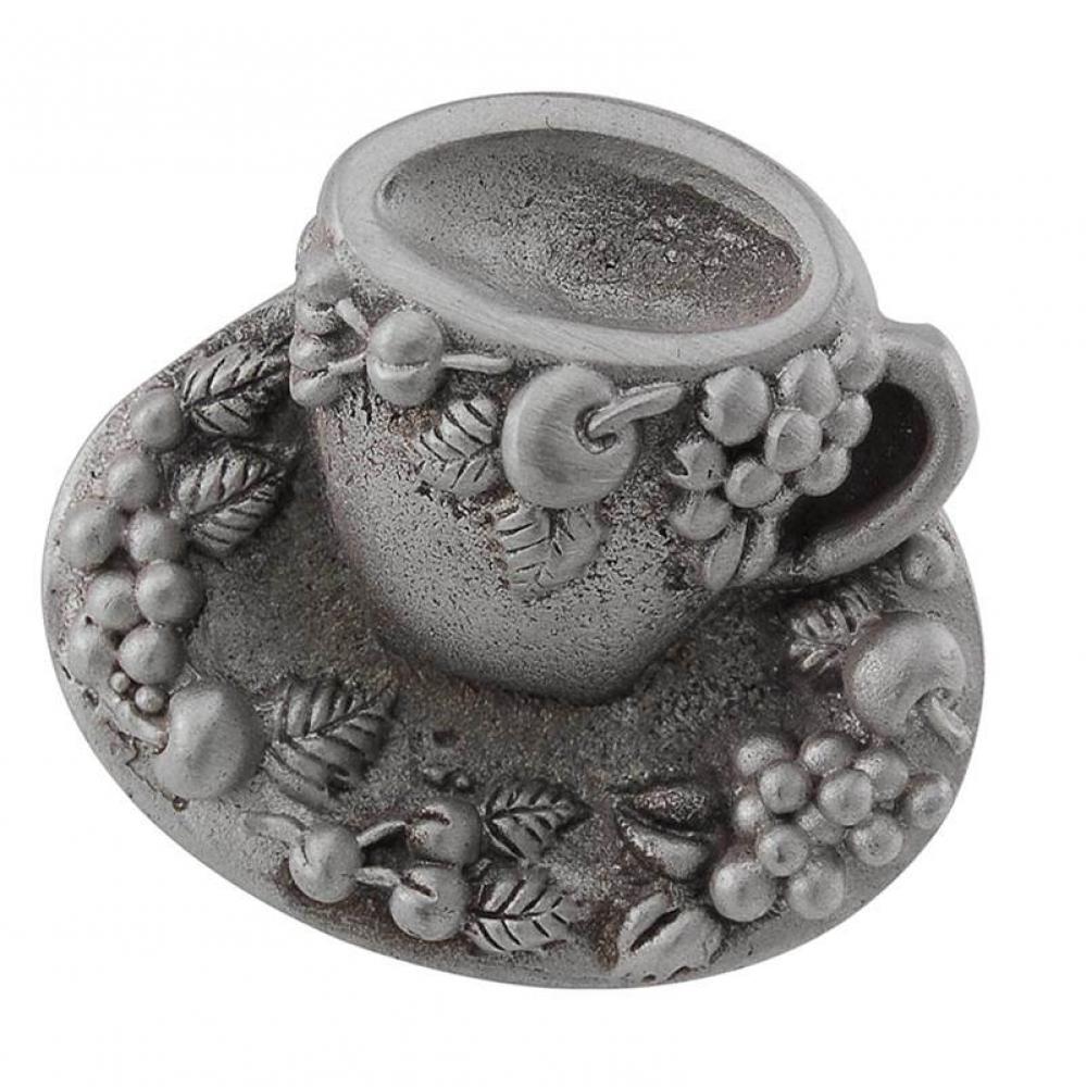 Knob, Large, Cappuccino Cup, Satin Nickel
