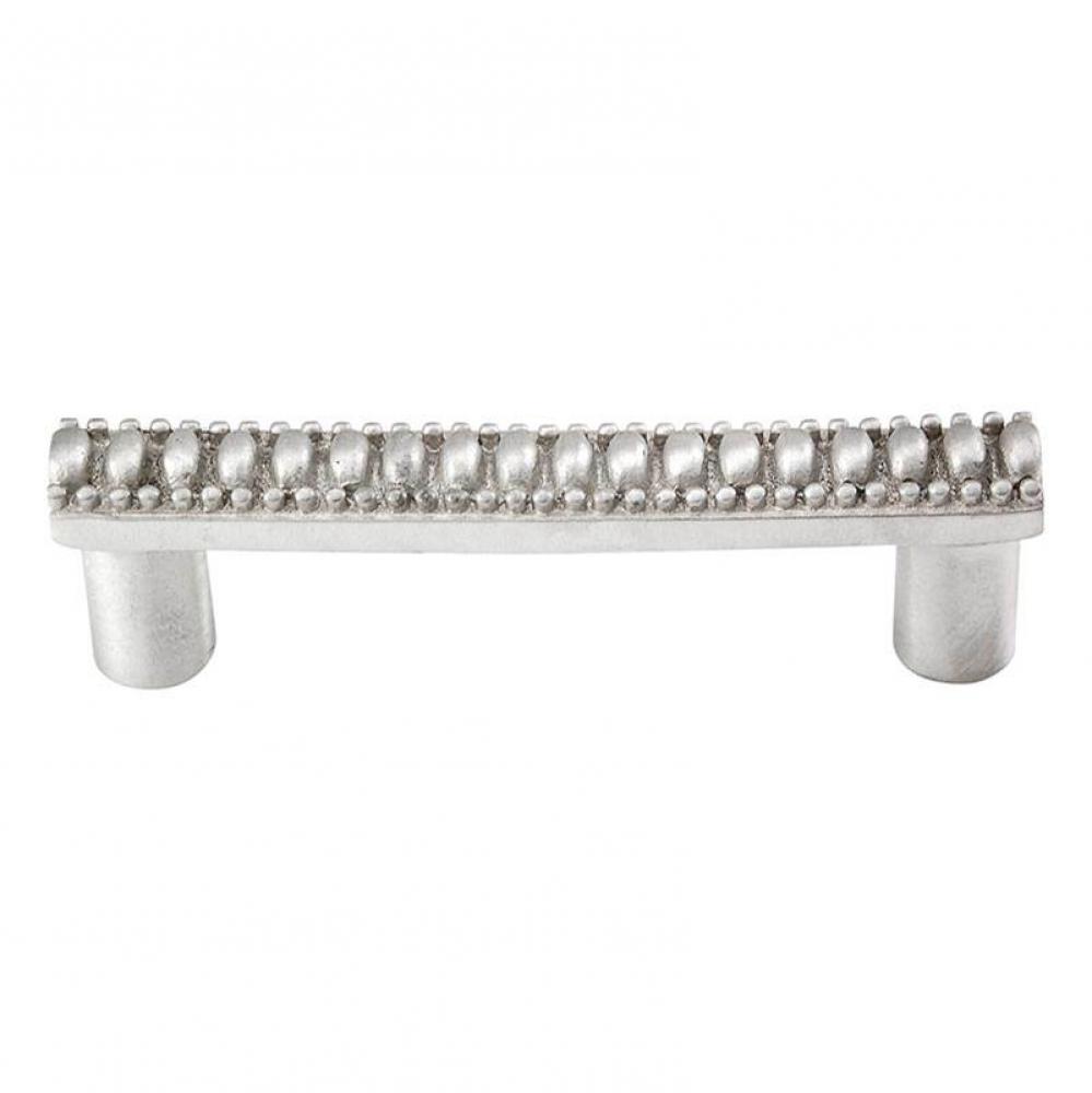 Sanzio, Pull, Lines and Beads, 3 Inch, Satin Nickel