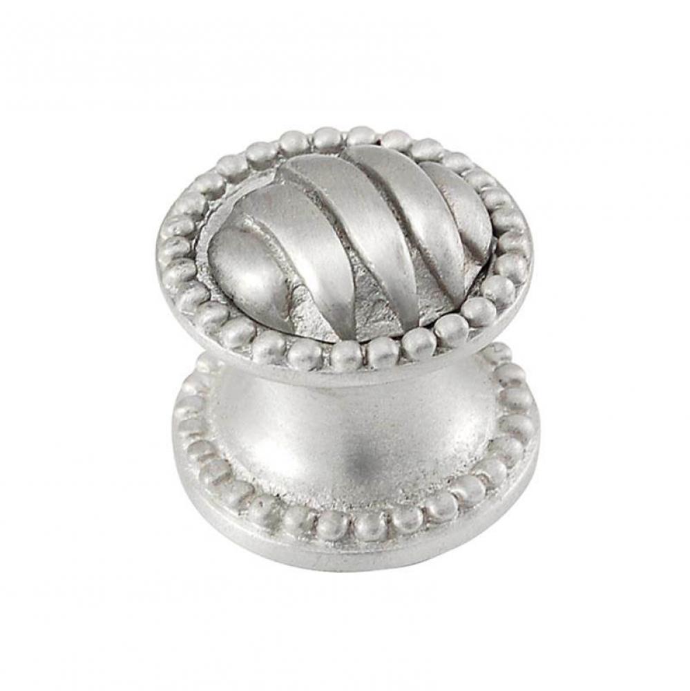 Sanzio, Knob, Large, Lines and Beads, Satin Nickel