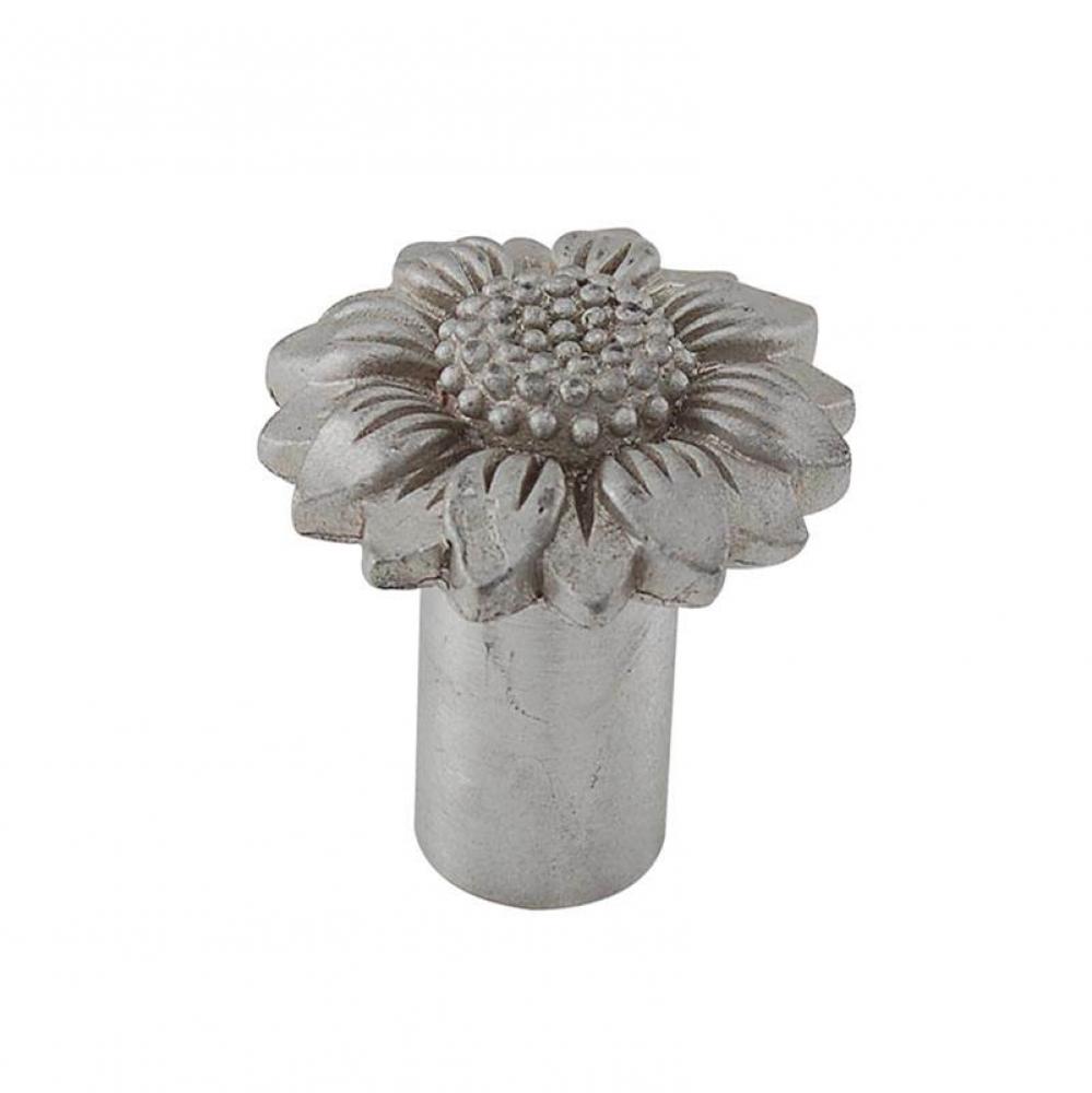 Carlotta, Knob, Small, Daisy, Satin Nickel