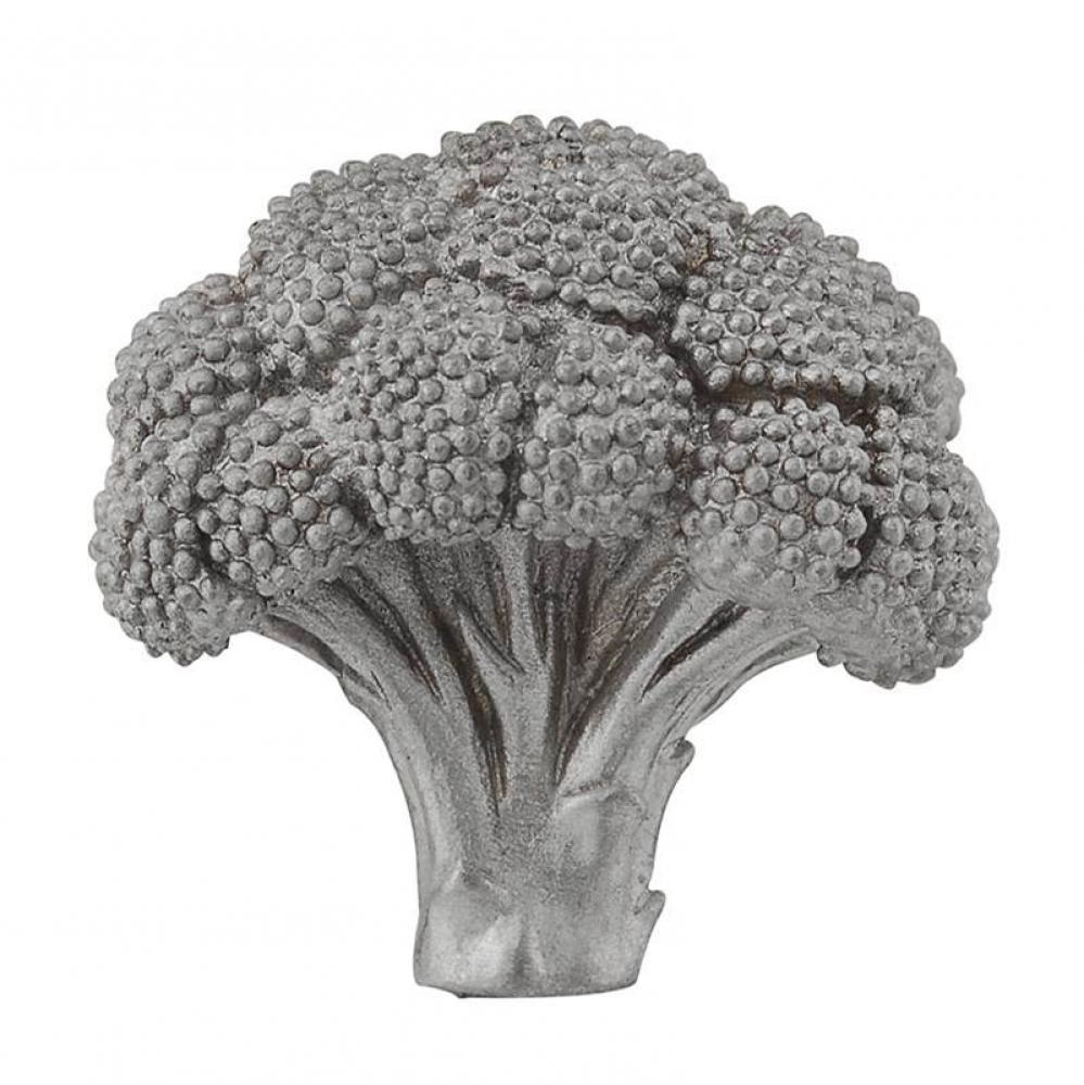 Fiori, Knob, Large, Broccoli, Satin Nickel