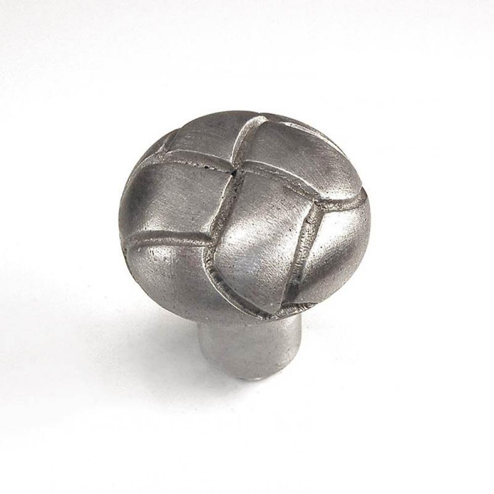 Equestre, Knob, Large, Button, Satin Nickel