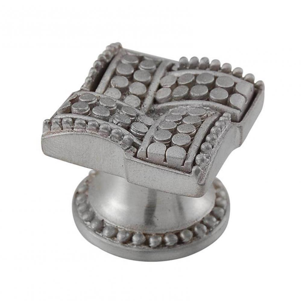 Medici, Knob, Large, Rectangular, Satin Nickel