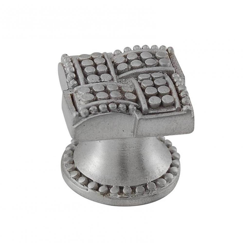 Medici, Knob, Small, Rectangular, Satin Nickel