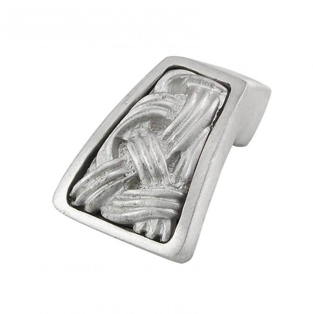 Sanzio, Finger Pull Knob, Linking Lines, Satin Nickel