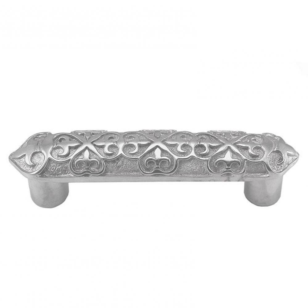 Fleur de Lis, Pull, 3 Inch, Satin Nickel