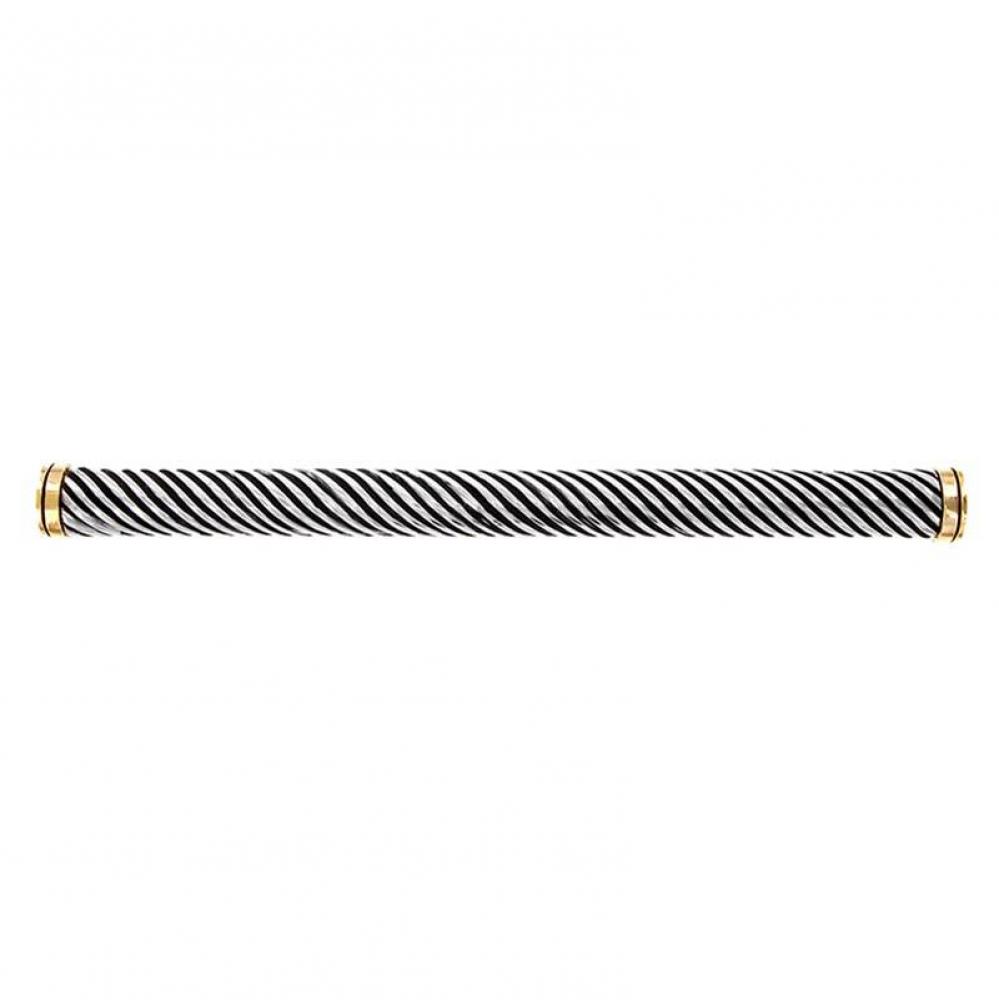 Sanzio, Pull, Appliance, Wavy Lines, 12 Inch, Two-Tone