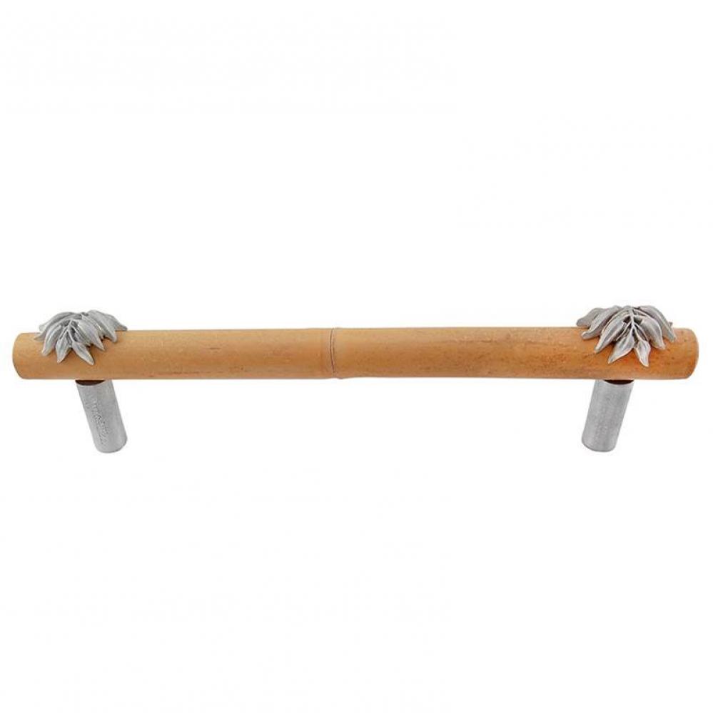 Palmaria, Pull, Appliance, Bamboo Leaf, 9 Inch, Satin Nickel