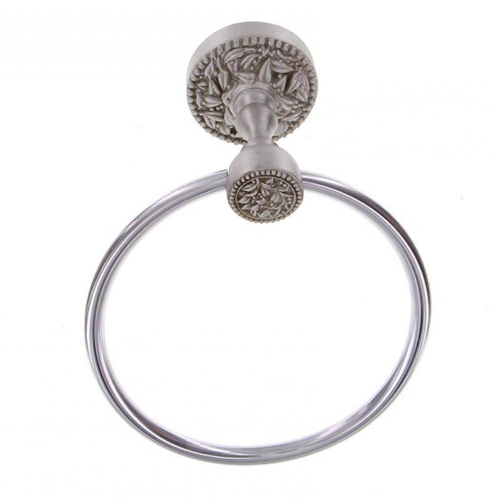 San Michele, Towel Ring, Satin Nickel