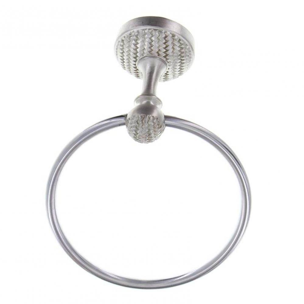 Cestino, Towel Ring, Satin Nickel