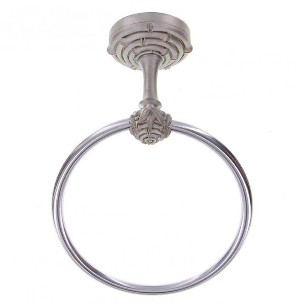 Palmaria, Towel Ring, Bamboo, Satin Nickel