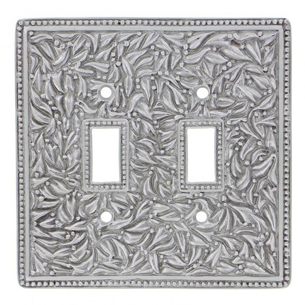 San Michele, Wall Plate, Jumbo, Double Toggle, Satin Nickel