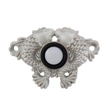 Vicenza Designs D4005-SN - Pollino, Doorbell, Koi, Satin Nickel