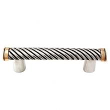 Vicenza Designs K1023-TT - Sanzio, Pull, Wavy Lines, 3 Inch, Two-Tone