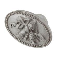 Vicenza Designs K1028P-SN - Sforza, Knob, Large, Oval, Small Base, Satin Nickel