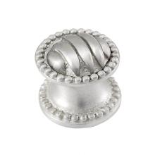 Vicenza Designs K1066-SN - Sanzio, Knob, Large, Lines and Beads, Satin Nickel