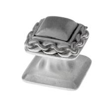 Vicenza Designs K1151-PEWT-SN - Gioiello, Knob, Small, Wavy Lines, Satin Nickel