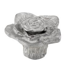 Vicenza Designs K1193-SN - Carlotta, Knob, Large, Double Rose with Small Center, Satin Nickel