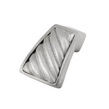 Vicenza Designs K1253-SN - Sanzio, Finger Pull Knob, Wavy Lines, Satin Nickel