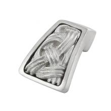 Vicenza Designs K1255-SN - Sanzio, Finger Pull Knob, Linking Lines, Satin Nickel