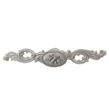 Vicenza Designs KB1028-SN - Sforza, Knob, Large Oval with Backplate, Satin Nickel