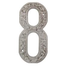Vicenza Designs NU08-SN - San Michele, Number 8, Satin Nickel