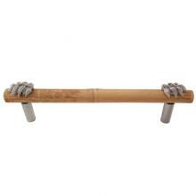 Vicenza Designs P2010-9-SN - Palmaria, Pull, Appliance, Horizontal Leaf, 9 Inch, Satin Nickel