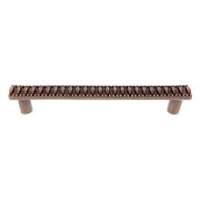 Vicenza Designs P2015-9-AC - Sanzio, Pull, Appliance, Lines and Beads, 9 Inch, Antique Copper