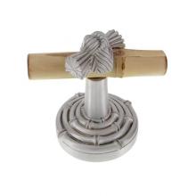 Vicenza Designs PO9008-SN - Palmaria, Robe Hook, Bamboo Knot, Horizontal, Satin Nickel