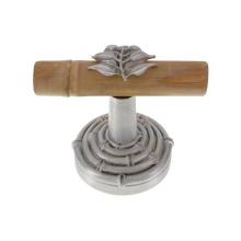 Vicenza Designs PO9010-SN - Palmaria, Robe Hook, Bamboo Leaf, Horizontal, Satin Nickel