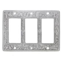 Vicenza Designs WP7013-SN - San Michele, Wall Plate, Triple Dimmer, Satin Nickel