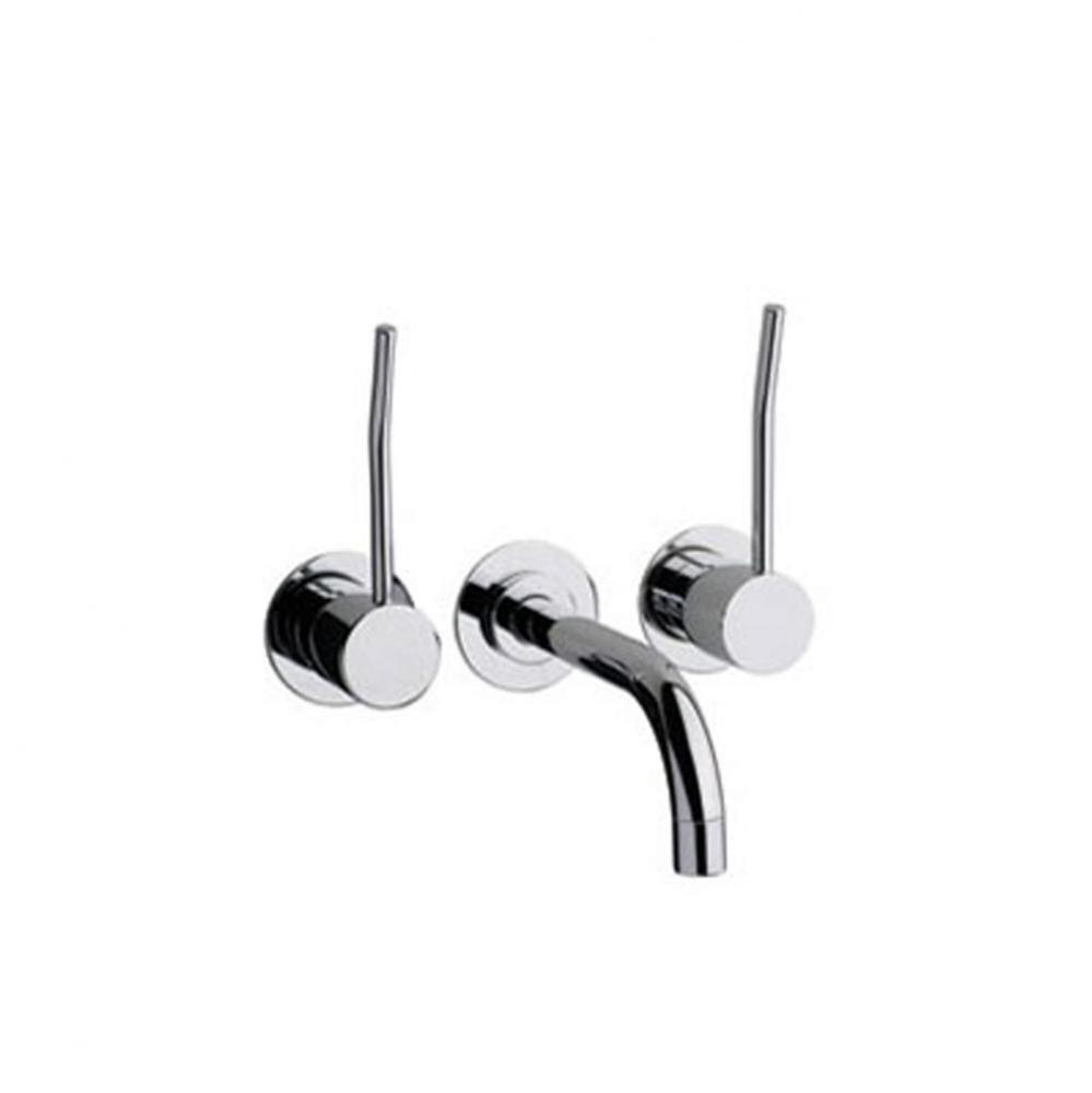 1511L Two-Handle Basin Set, 6'' Spout in Center and Rosette Trim Kit with long