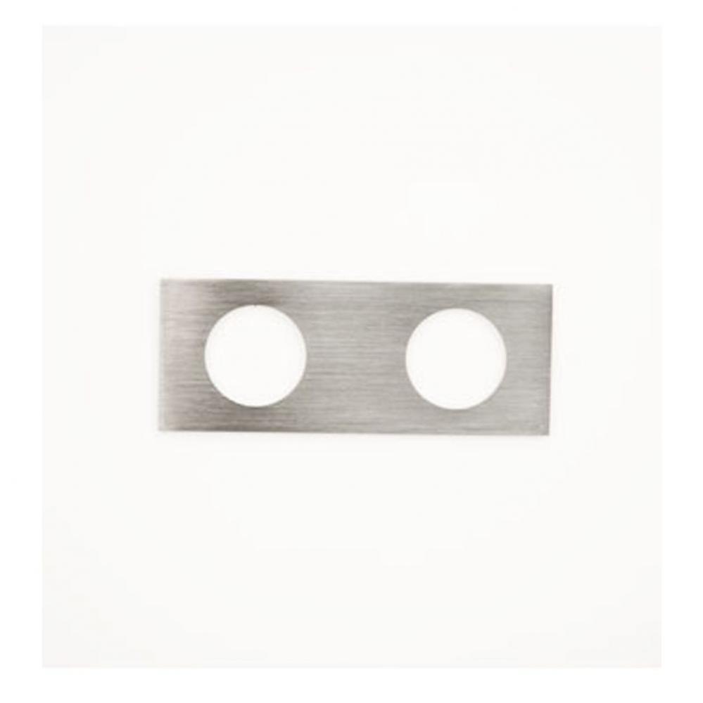 2-hole plate- 2-3/8'' x 6'', hole dia. L to R: 1-1/2'',