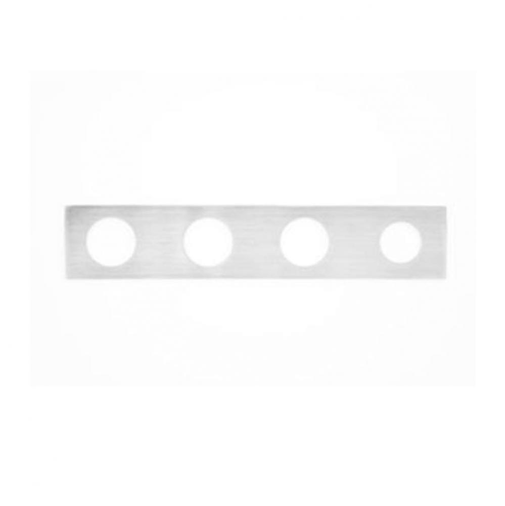 4-hole plate- 2-3/8'' x 12'', hole dia. L to R: 1-1/2'',