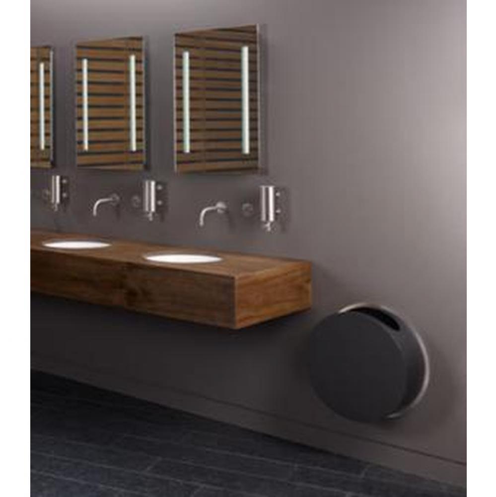 RS4  Wall-Hung Retrofit  Waste Bins (diameter 480 mm, depth 170 mm)-white w/