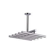 Vola 050A-40 - 050A  3/4'' Rainfall Showerhead with Arm and Rosette- ceiling-mount- 7-1/2''