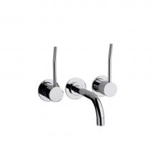 Vola 1511L-16TR - 1511L Two-Handle Basin Set, 6'' Spout in Center and Rosette Trim Kit with long