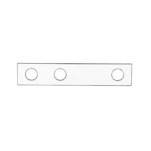 Vola 5003-40 - 3-hole plate- 2-3/8'' x 9'', hole dia. L to R: 1-1/2'',