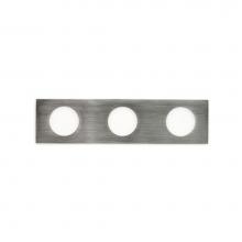 Vola 5003B-16 - 3-hole plate- 2-3/8'' x 9'', hole dia. L to R: 1-1/2'',