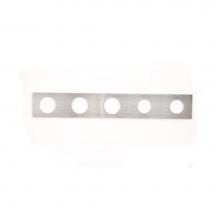 Vola 5005B-16 - 5-hole (far) plate- 2-3/8'' x 12'', hole dia. L to R: 1-1/2'',